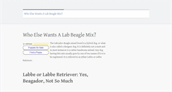 Desktop Screenshot of labbeaglemix.com
