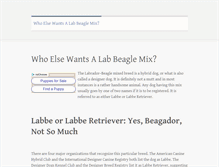 Tablet Screenshot of labbeaglemix.com